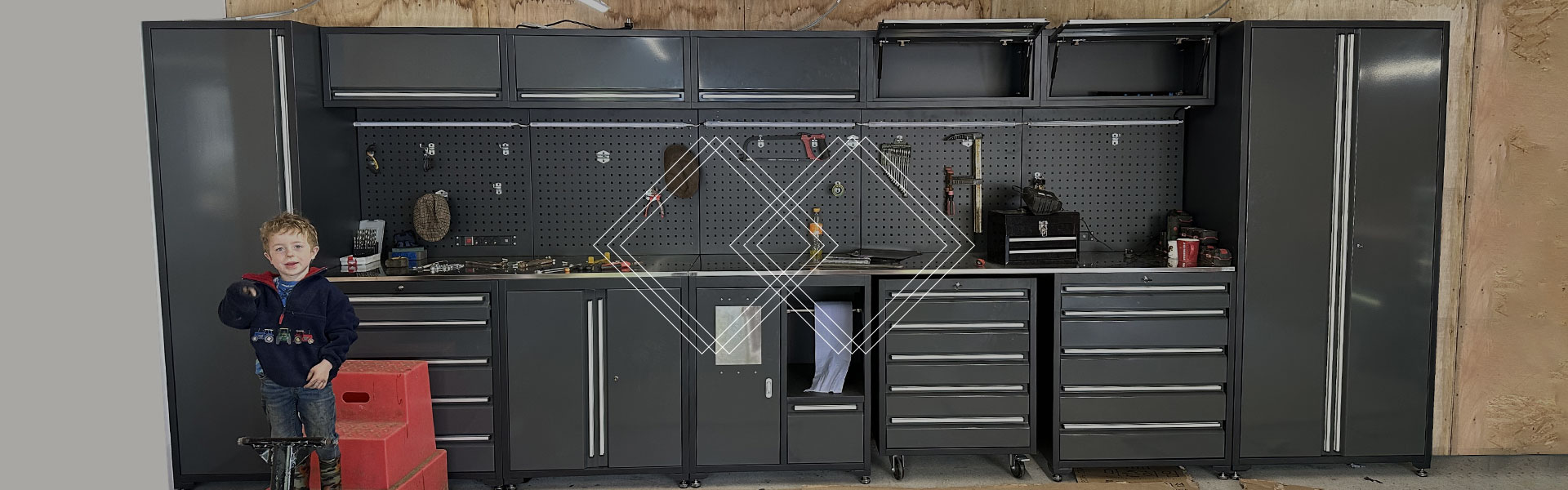 Combination Metal Garage Organizer Cabinets