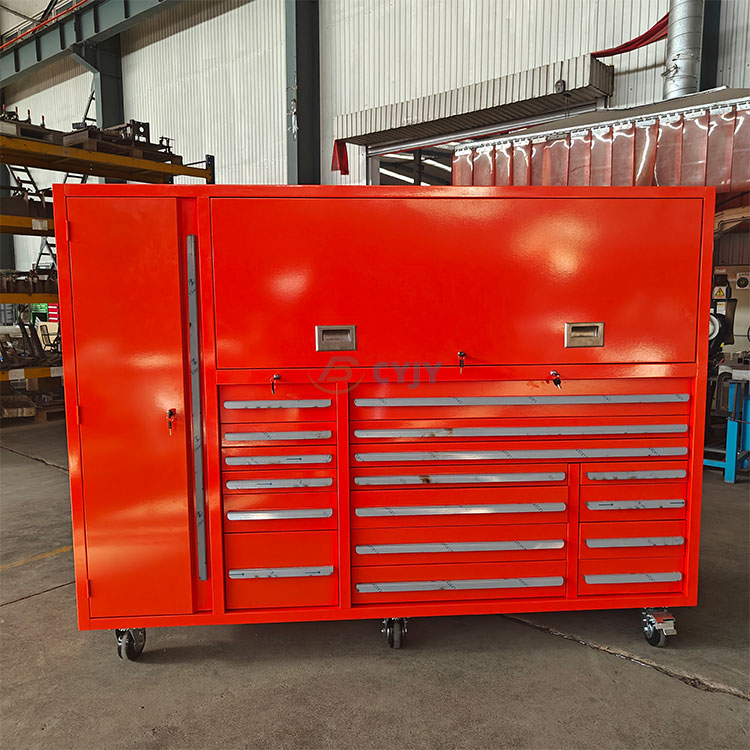 Orange Metal tool Cabinet